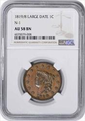 1819/8 Large Cent Large Date BN NGC