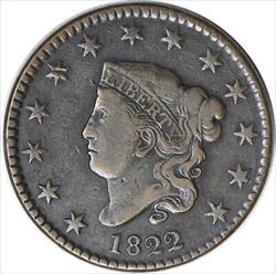 1822 Large Cent VF Uncertified #1117