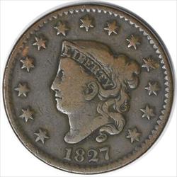 1827 Large Cent F Uncertified #148