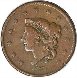 1827 Large Cent F Uncertified #150