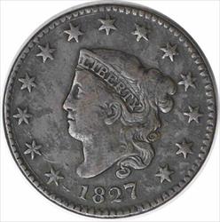 1827 Large Cent VF Uncertified #101
