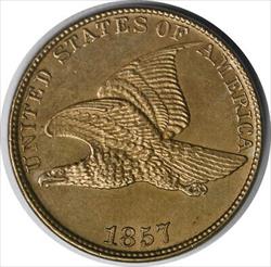 1857 Flying Eagle Cent Choice BU Uncertified #302