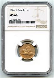 1857 Flying Eagle Cent Penny NGC  Certified - CC188