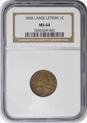 1858 Flying Eagle Cent Large Letters  NGC