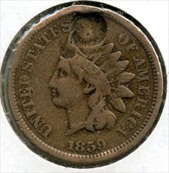 1859 Indian Head Cent Penny - Cull - CC94