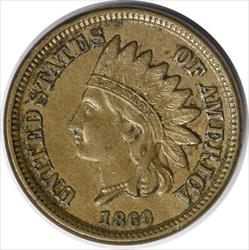 1860 Indian Cent AU Uncertified #923