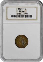1861 Indian Cent  NGC
