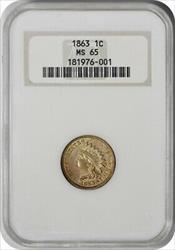 1863 Indian Cent  NGC