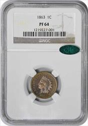 1863 Indian Cent  NGC (CAC)