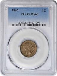 1863 Indian Cent  PCGS