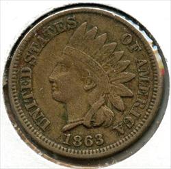 1863 Indian Head Cent Penny - CA629