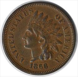 1866/1866 Indian Cent S-5 Choice VF Uncertified #1047