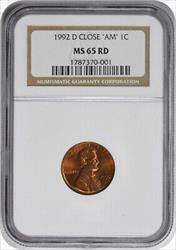 1992-D Lincoln Cent Close AM RD NGC