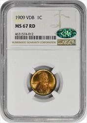 1909 Lincoln Cent RD NGC (CAC)