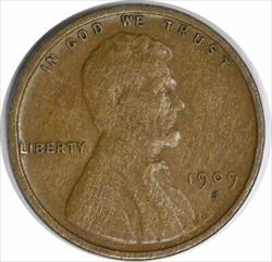 1909-S/S Lincoln Cent S/Horizontal S RPM 2 FS-1502 CH VF Uncertified #254