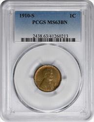 1910-S Lincoln Cent BN PCGS
