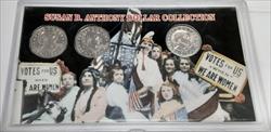 1979 Susan B. Anthony Dollar UNC Coin Set - 3 Coins P,D,S in Morgan Mint Holder