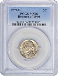 1939-D Jefferson Nickel Reverse of 1940  PCGS