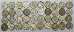 1944-P Jefferson Silver Wartime Nickel Coin Roll- AU / UNC Philadelphia - LG902
