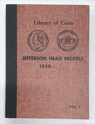 Library of Coins Album W/Jefferson Nickels 1938-1965 - 72 Coins in Album AC/UNC