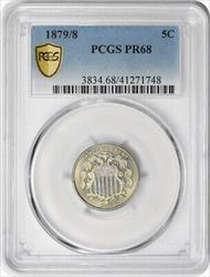 1879/8 Shield Nickel  PCGS