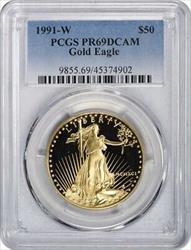 1991 W $50 American  Eagle DCAM PCGS