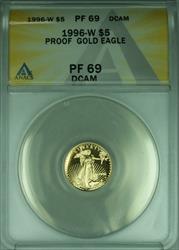 1996 W  American Eagle 1/10th Ounce $5 AGE Proof  ANACS DCAM