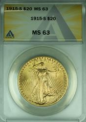 1915 S St. Gaudens $20 Double Eagle   ANACS