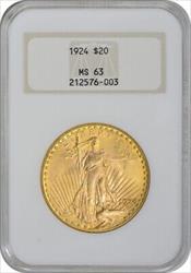 1924 $20  St. Gaudens NGC