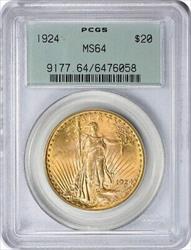 1924 $20  St. Gaudens PCGS
