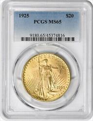 1925 $20  St. Gaudens PCGS