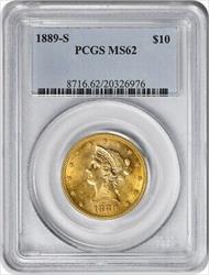 1889 S $10  Liberty Head PCGS