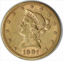 1901 S $10  Liberty Head AU Uncertified #940