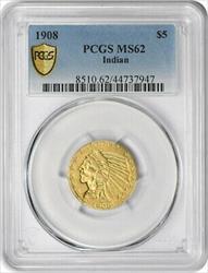1908 $5  Indian PCGS