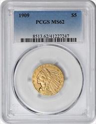 1909 $5  Indian PCGS