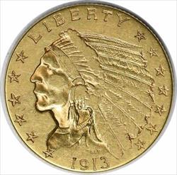 1913 $2.50  Indian EF Uncertified #329