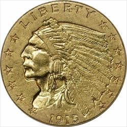 1915 $2.50  Indian AU Uncertified #959