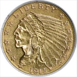 1915 $2.50  Indian Head AU Slider Uncertified #138