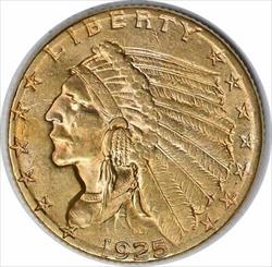 1925 D $2.50  Indian AU Slider Uncertified #1056