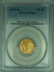 1925 D Indian $2.50 Quarter Eagle   PCGS