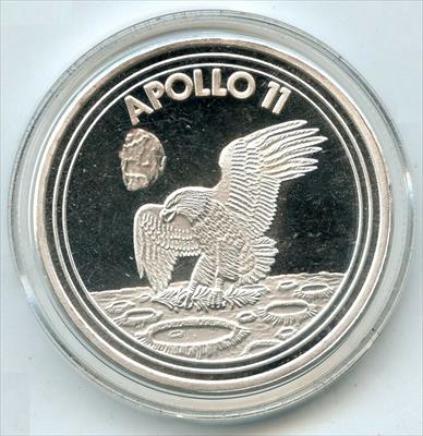1969  2019 Apollo 11 Eagle Moon NASA Art Medal 999  1 oz Round ounce BQ78