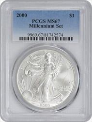 2000 American  Eagle  PCGS Millennium Set Mint State 67