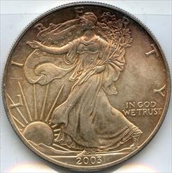 2003 American  Eagle 1 Oz One  $1  Toned Toning  DM39