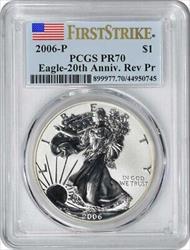 2006 P $1 American  Eagle 20th Anniversary Reverse First Strike PCGS