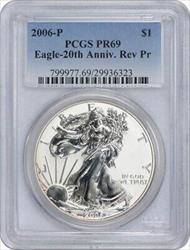 2006 P $1 American  Eagle 20th Anniversary Reverse PCGS