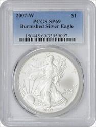 2007 W $1 American  Eagle Burnished SP69 PCGS