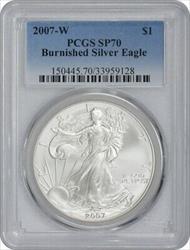2007 W $1 American  Eagle Burnished SP70 PCGS