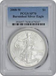 2008 W $1 American  Eagle Burnished SP70 PCGS