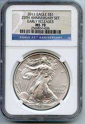 2011 American Eagle 1 oz   NGC Early Releases 25th Ann  CC62
