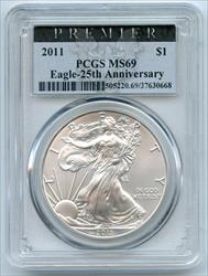 2011 American Eagle 1 oz   PCGS Premier 25th Anniversary CA611